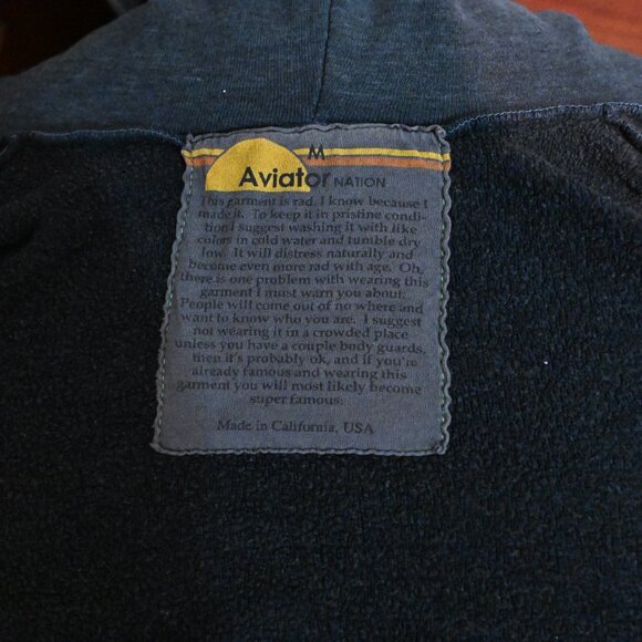 Aviator Nation 5 Stripe Size Medium Dark Grey - Picture 9 of 9